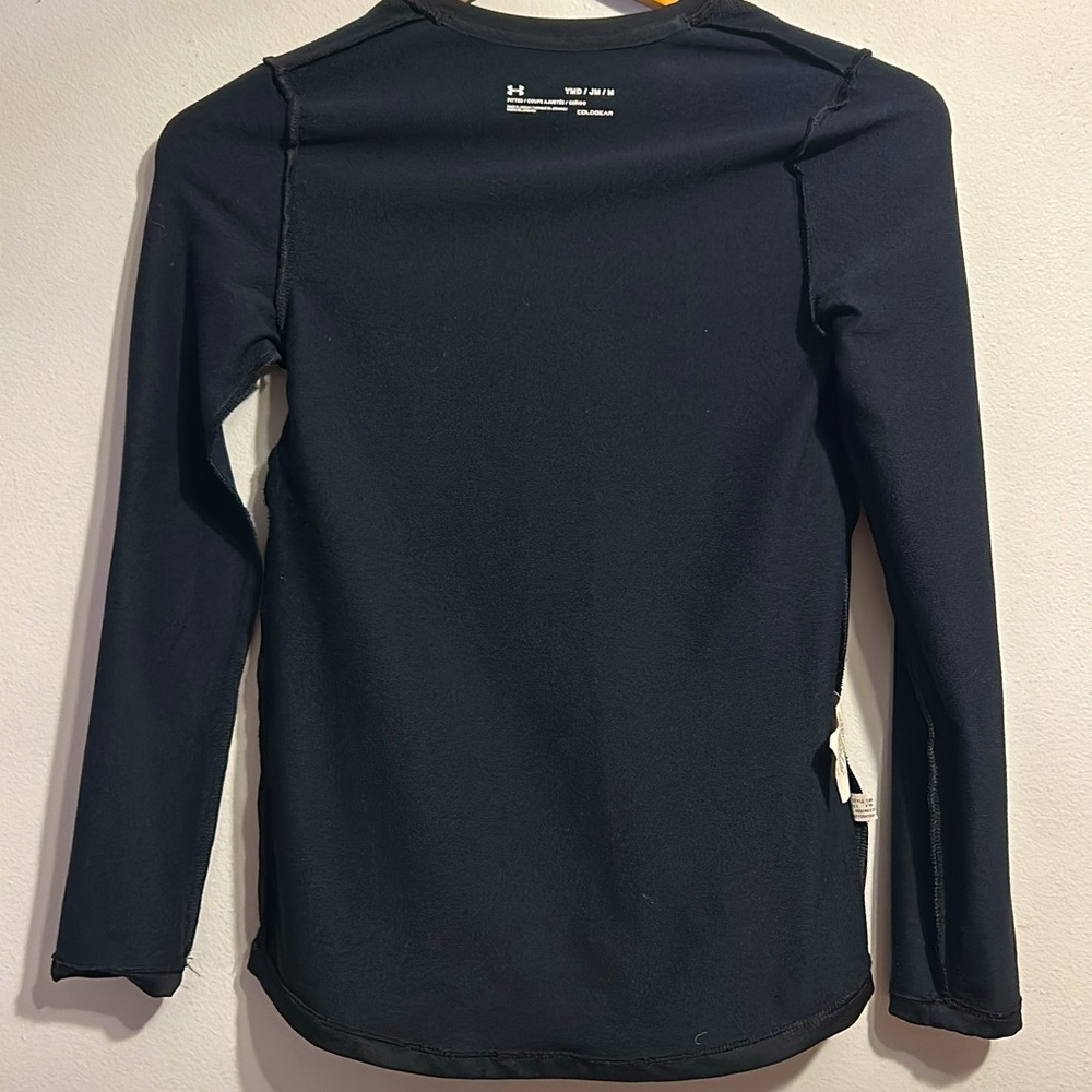 Black Long Sleeve Under Armour top. Size Youth Medium.